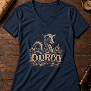 Urco Sea Beast Women's V-Neck Tee — heather navy