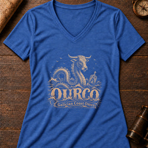 Urco Sea Beast Women's V-Neck Tee — heather true royal