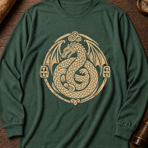 The Cuelebre Serpent Long Sleeve Shirt — Blue Spruce
