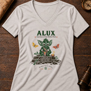 Alux Ruin Watcher Women's V-Neck Tee — heather dust