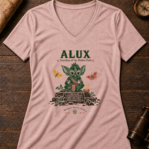 Alux Ruin Watcher Women's V-Neck Tee — heather peach