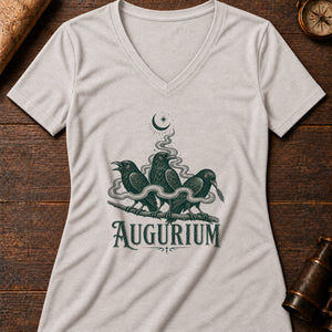 Corvid Augury Women's V-Neck Tee — heather dust