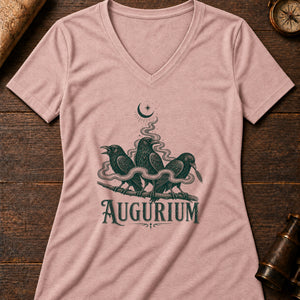 Corvid Augury Women's V-Neck Tee — heather peach