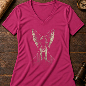 The Bridge Omen Women's V-Neck Tee — berry