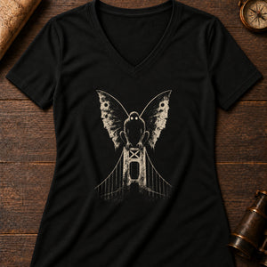 The Bridge Omen Women's V-Neck Tee — solid black blend