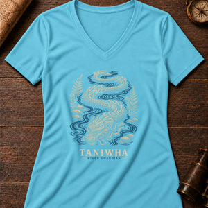 Taniwha River Women's V-Neck Tee — turquoise