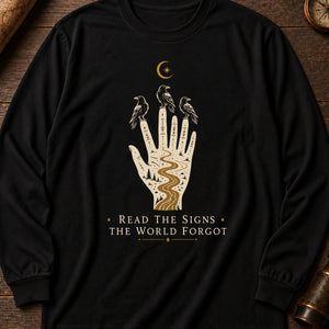 Reader Of Omens Long Sleeve Shirt — Black