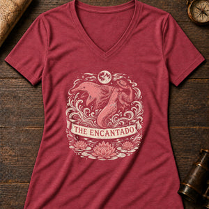 Encantado River Women's V-Neck Tee — heather red