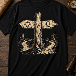 Crossroads Signpost — black