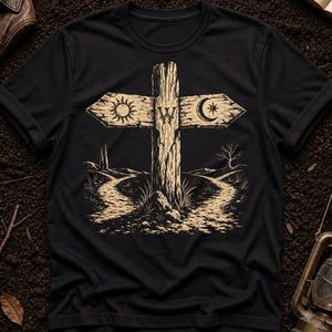 Crossroads Signpost — black