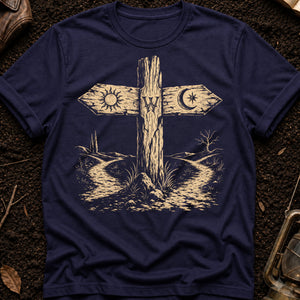 Crossroads Signpost — true navy