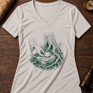 Fae Tithe Women's V-Neck Tee — heather dust