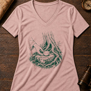 Fae Tithe Women's V-Neck Tee — heather peach