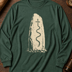 Corpse Road Marker Long Sleeve Shirt — Blue Spruce