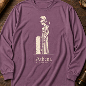 Mourning Athena Relief Long Sleeve Shirt — Berry