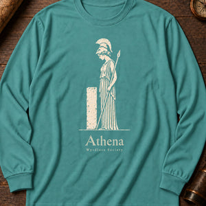 Mourning Athena Relief Long Sleeve Shirt — Seafoam