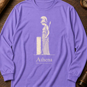 Mourning Athena Relief Long Sleeve Shirt — Violet