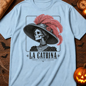 La Catrina plumed profile — chambray