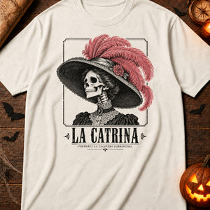 La Catrina plumed profile — ivory