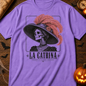 La Catrina plumed profile — violet