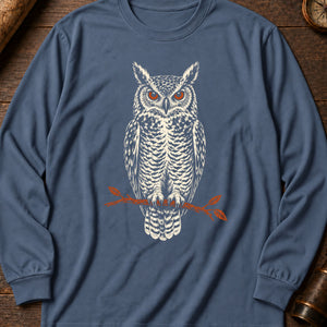 Tecolotl Messenger Long Sleeve Shirt — Blue Jean
