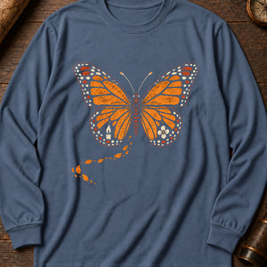 Monarch Soul Return Long Sleeve Shirt — Blue Jean