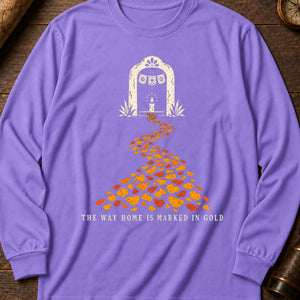 Cempasúchil Petal Path Long Sleeve Shirt — Violet