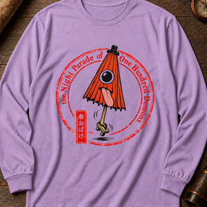 Kasa-obake Umbrella Long Sleeve Shirt — Orchid