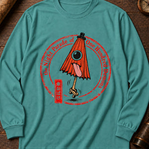 Kasa-obake Umbrella Long Sleeve Shirt — Seafoam