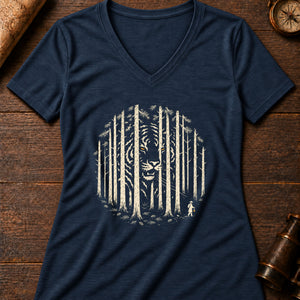 Jangsan Tiger Women's V-Neck Tee — heather navy