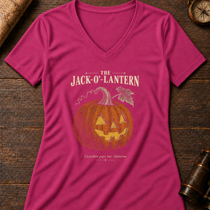 Jack-o'-Lantern Specimen Women's V-Neck Tee — berry