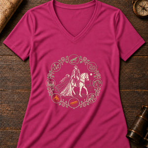 Tam Lin's Rescue Women's V-Neck Tee — berry
