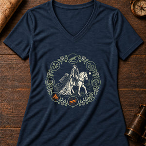 Tam Lin's Rescue Women's V-Neck Tee — heather navy