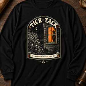 Tick-Tack Prank Long Sleeve Shirt — Black