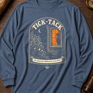 Tick-Tack Prank Long Sleeve Shirt — Blue Jean