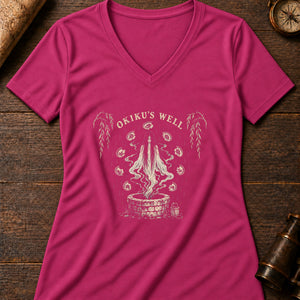 Okiku's Well Women's V-Neck Tee — berry