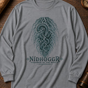 Nidhogg Root Gnawer Long Sleeve Shirt — Grey
