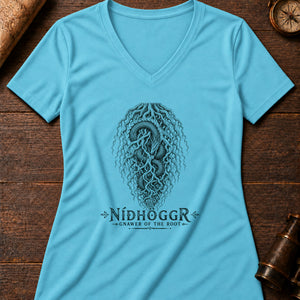 Nidhogg Root Gnawer Women's V-Neck Tee — turquoise
