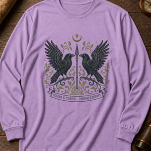 Valkyrie's Ravens Long Sleeve Shirt — Orchid