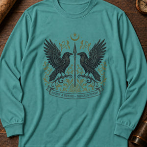 Valkyrie's Ravens Long Sleeve Shirt — Seafoam