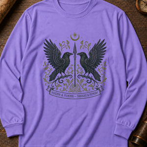 Valkyrie's Ravens Long Sleeve Shirt — Violet
