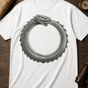World Serpent Ouroboros — white