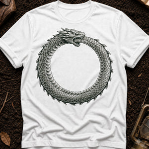 World Serpent Ouroboros — white