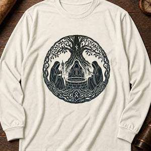 The Norns' Thread Long Sleeve Shirt — Ivory