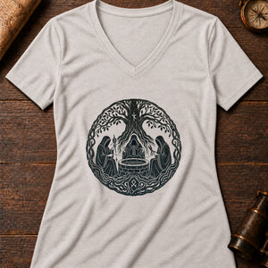 The Norns' Thread Women's V-Neck Tee — heather dust