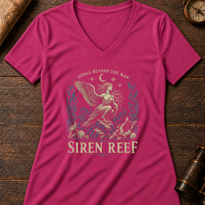 Siren Reef Women's V-Neck Tee — berry