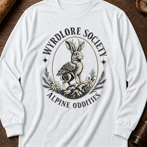 Wolpertinger Crest Long Sleeve Shirt — White