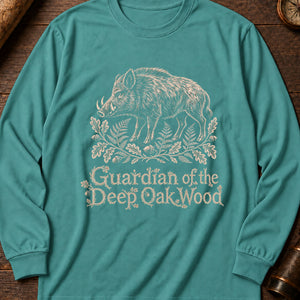 Wild Boar Omen Long Sleeve Shirt — Seafoam