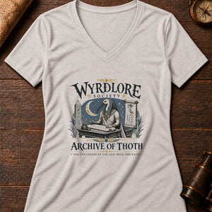 Thoth Archive Women's V-Neck Tee — heather dust
