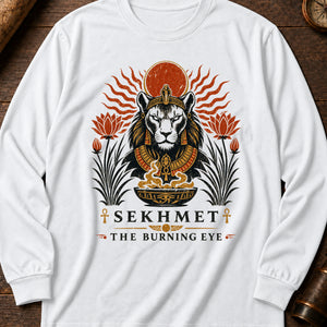 Sekhmet Flame Long Sleeve Shirt — White